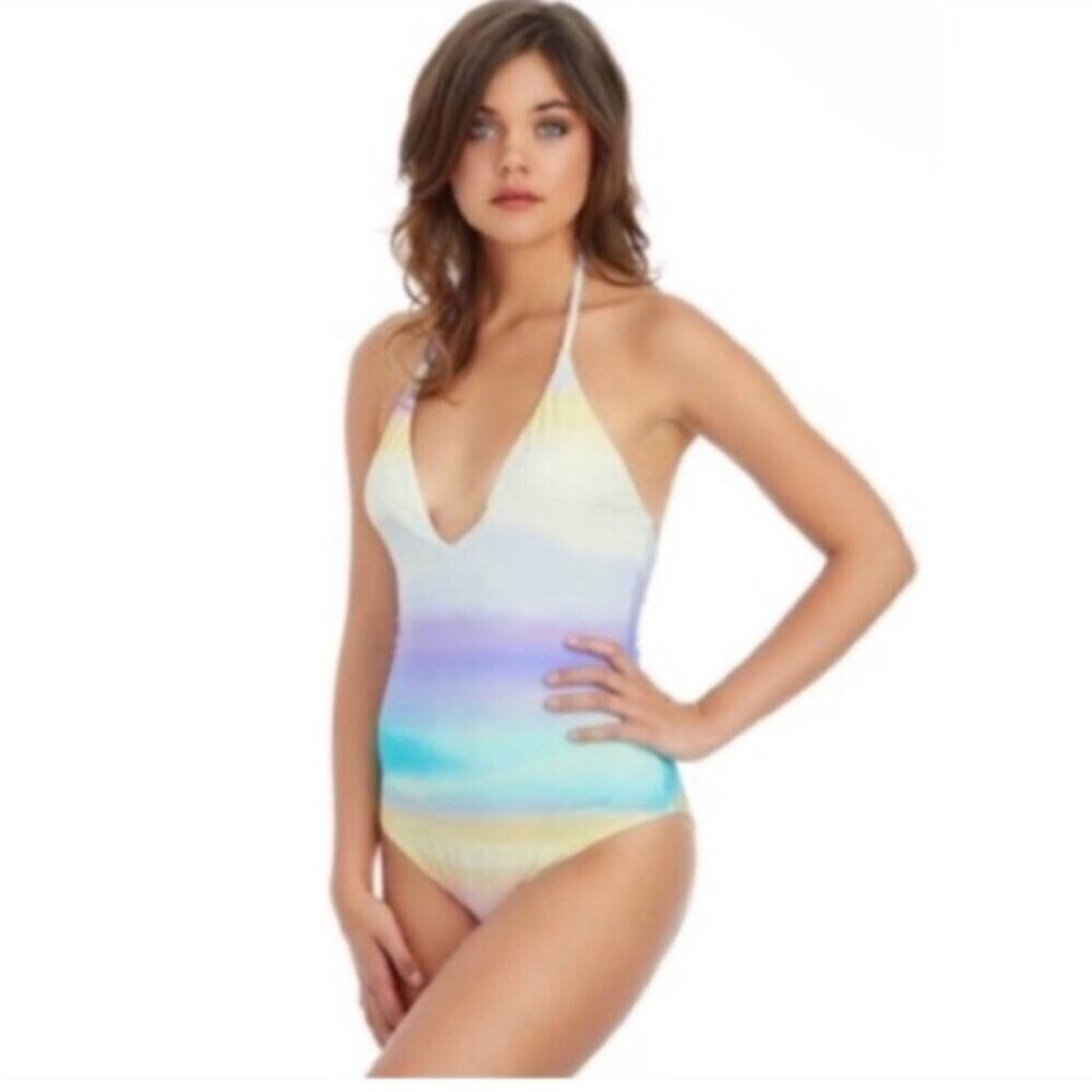 Radio Fiji Santa Monica Cayo Halter One Piece Swimsuit Size Medium